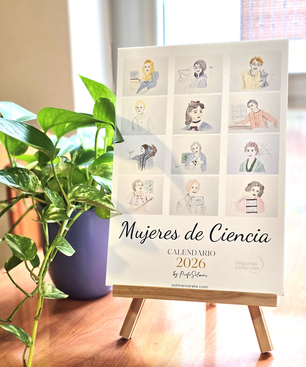 Calendario Mujeres de Ciencia 2026 - Nueva Colección, Acuarela - by ProfeSolmar