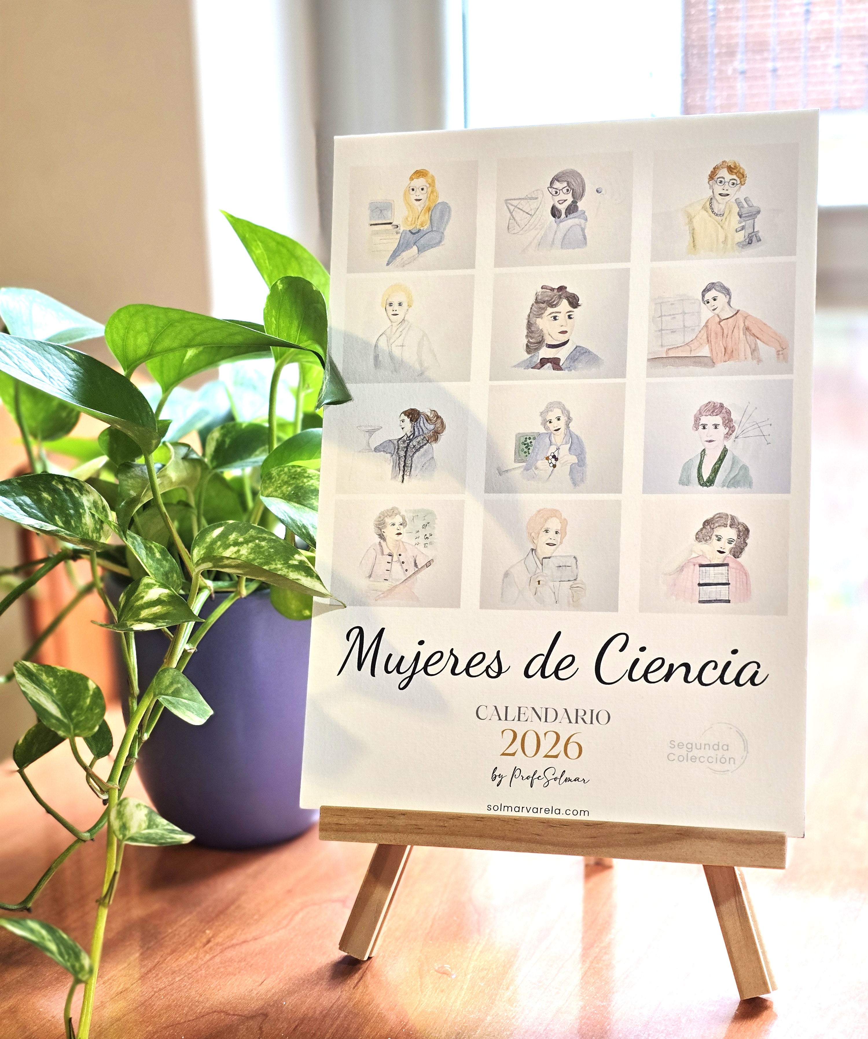 Calendario Mujeres de Ciencia 2026 - Nueva Colección, Acuarela - by ProfeSolmar