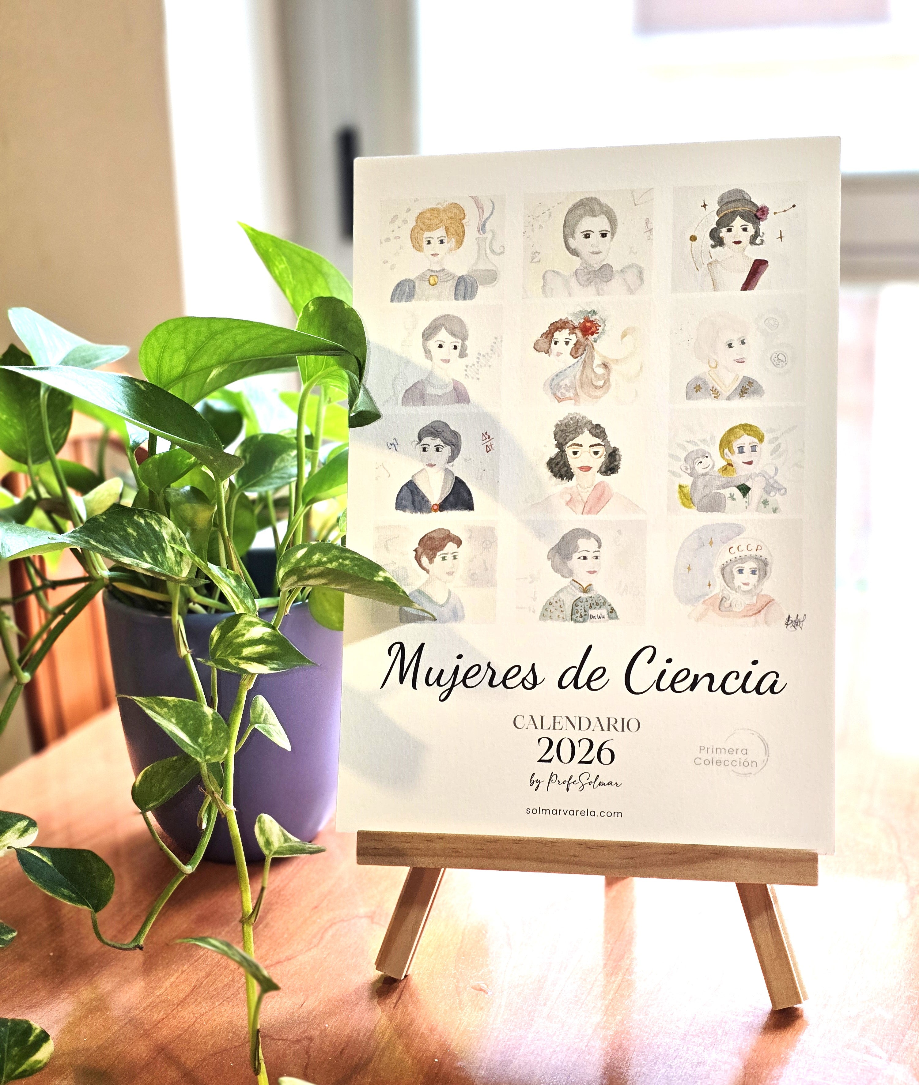 Calendario Mujeres de Ciencia 2026 - Primera Colección, Acuarela - by ProfeSolmar