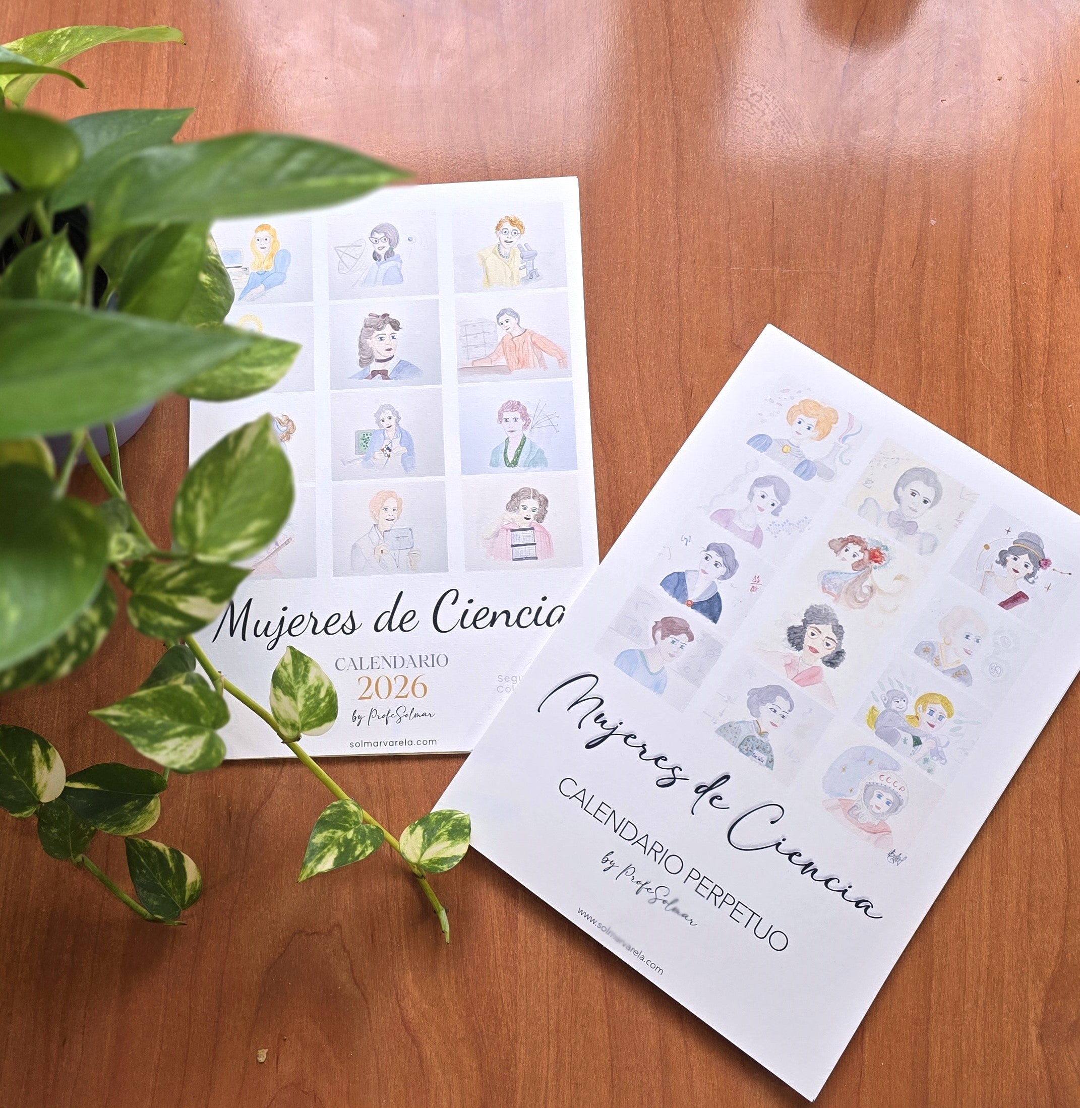 Kit de calendarios Mujeres de Ciencia - Edición Especial 2026 - Acuarela - by ProfeSolmar