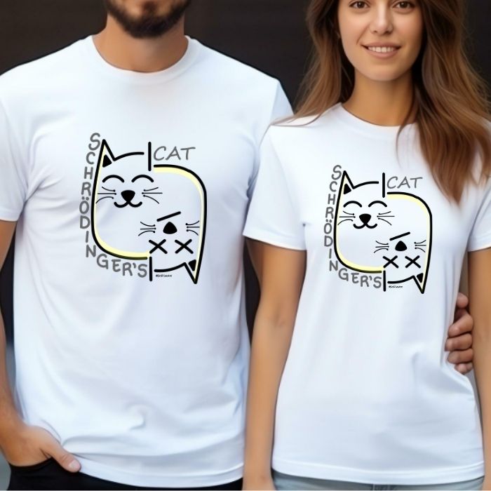 Camiseta Gato de Schrodinger - Manga Corta