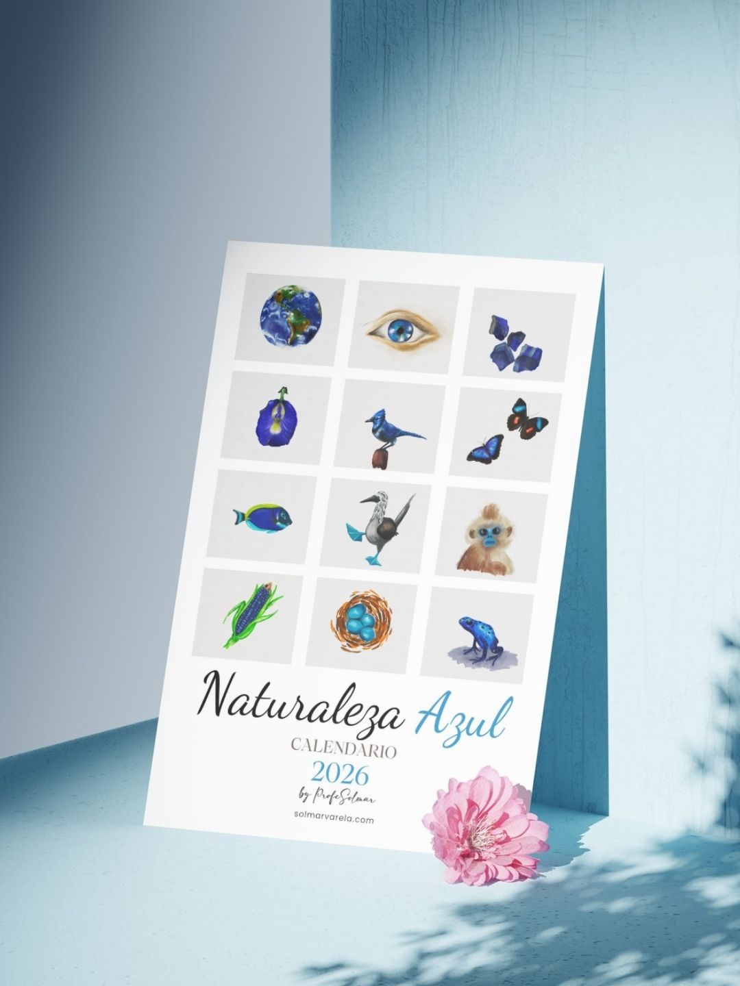Calendario Naturaleza Azul 2026 - by ProfeSolmar