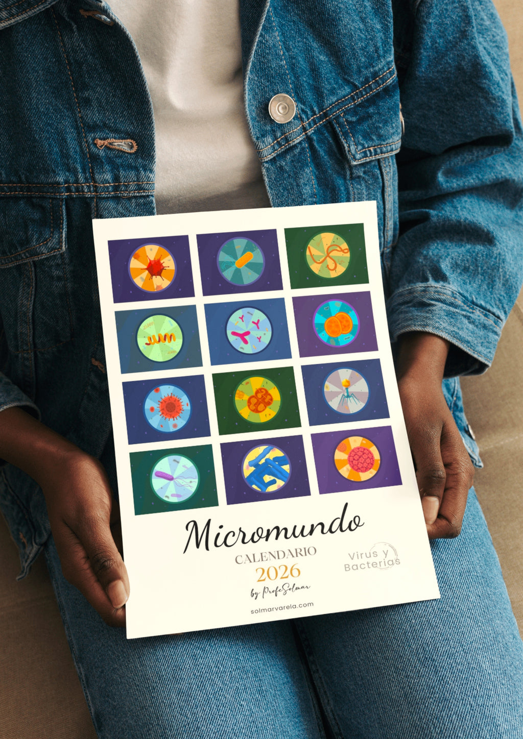 Calendario Micromundo 2026 - Colección Virus y Bacterias - by ProfeSolmar
